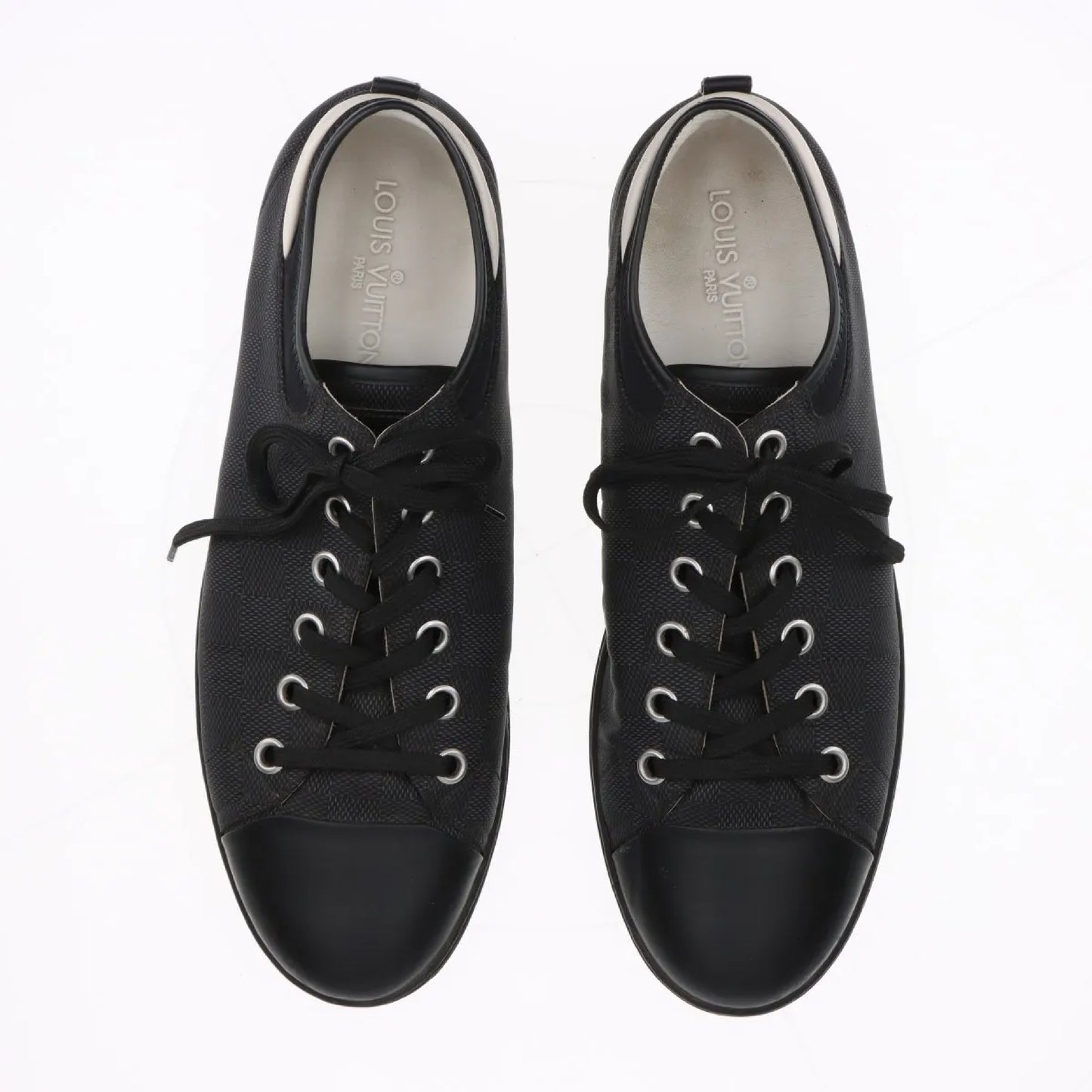 LOUIS VUITTON 2016 Leather and Fabric Sneakers 8 1/2 MS0126 Sneakers