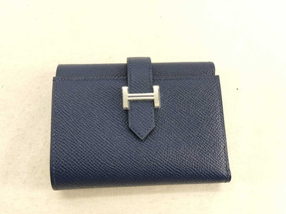 HERMES Bearn Bearn Combination Epson Silver Hardware W Stamp Wallet