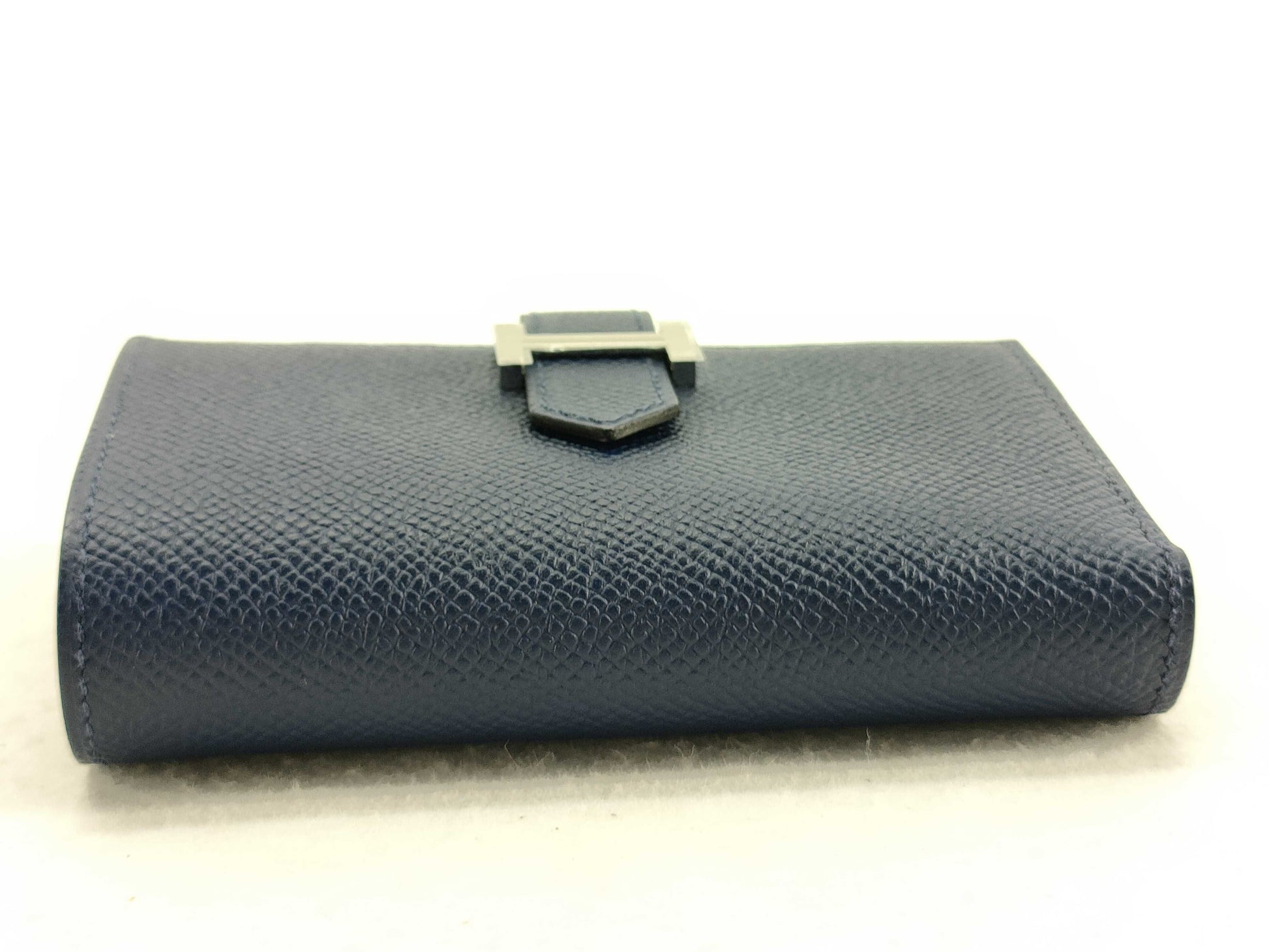 HERMES Bearn Bearn Combination Epson Silver Hardware W Stamp Wallet