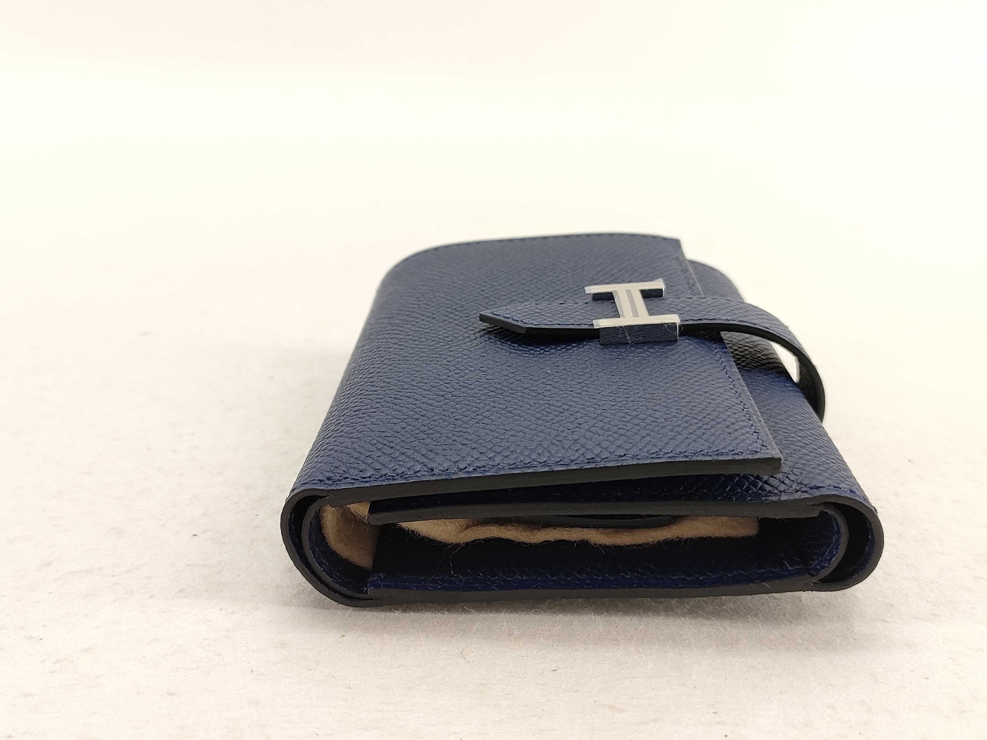 HERMES Bearn Bearn Combination Epson Silver Hardware W Stamp Wallet