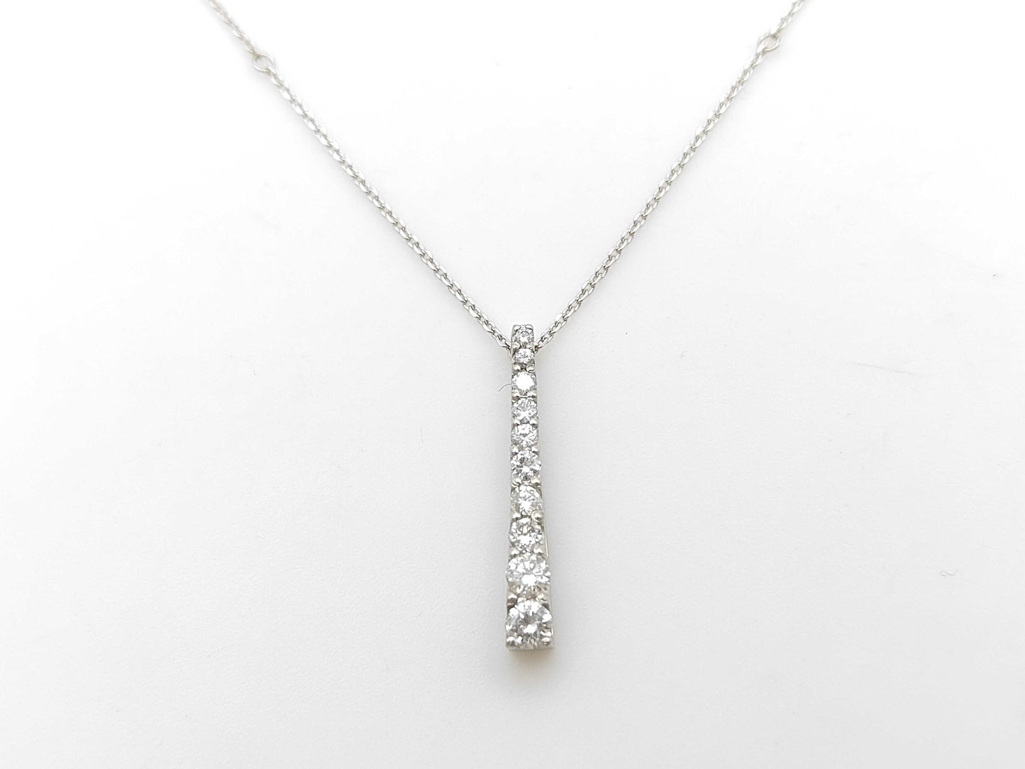 D1.00ct Pt900/850 3.2g Necklace 