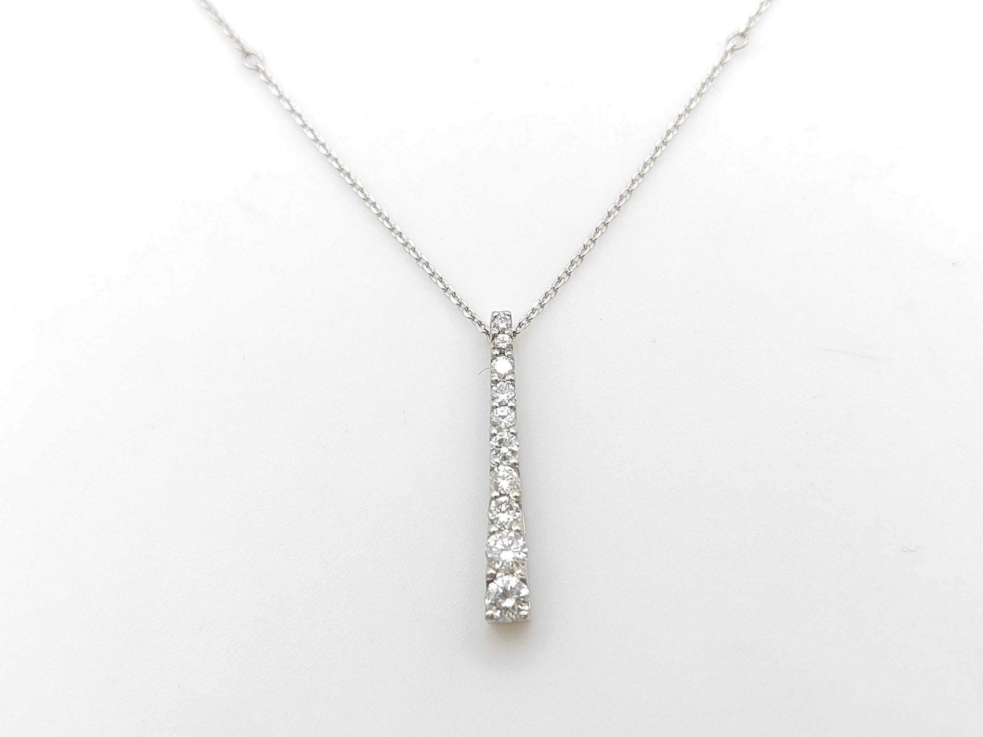 D1.00ct Pt900/850 3.2g Necklace 