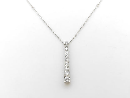 D1.00ct Pt900/850 3.2g Necklace 