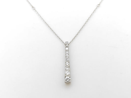 D1.00ct Pt900/850 3.2g Necklace 