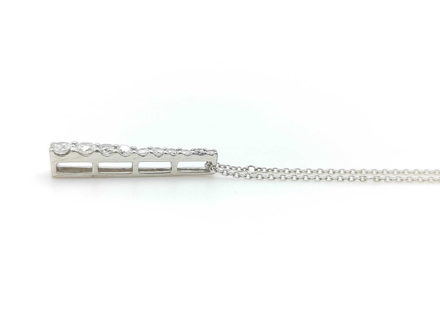 D1.00ct Pt900/850 3.2g Necklace 