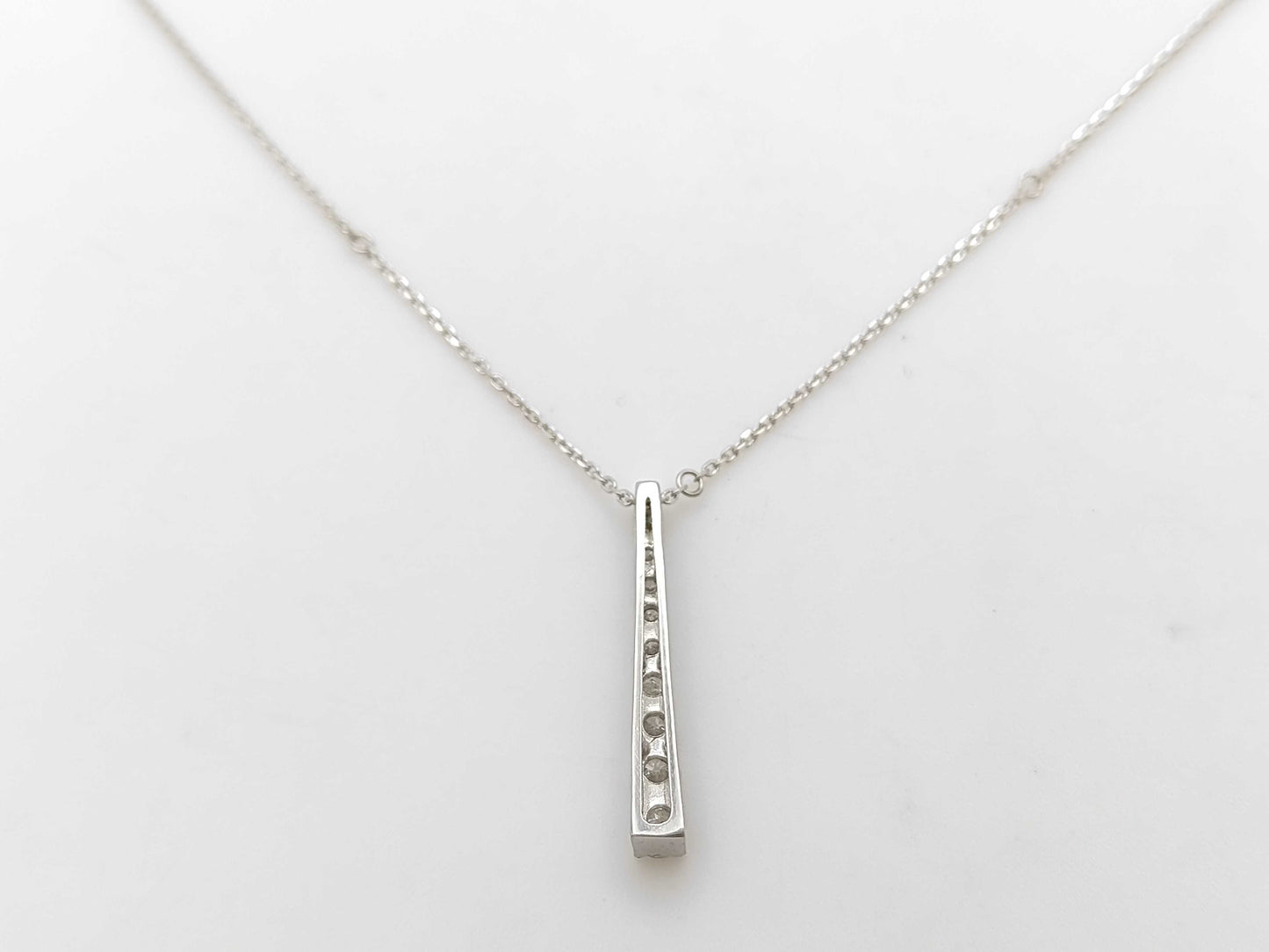 D1.00ct Pt900/850 3.2g Necklace 