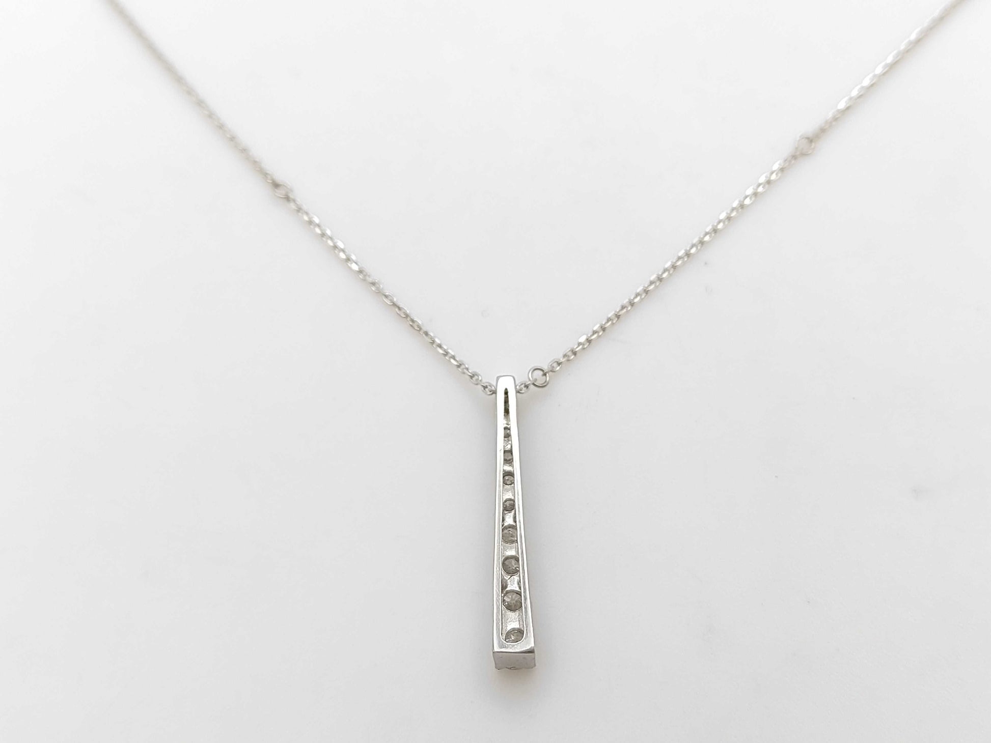 D1.00ct Pt900/850 3.2g Necklace 