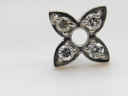 D0.1ct K18 1.0g Earrings 