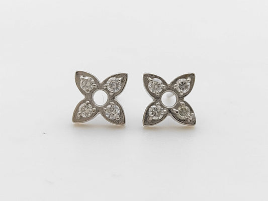 D0.1ct K18 1.0g Earrings 
