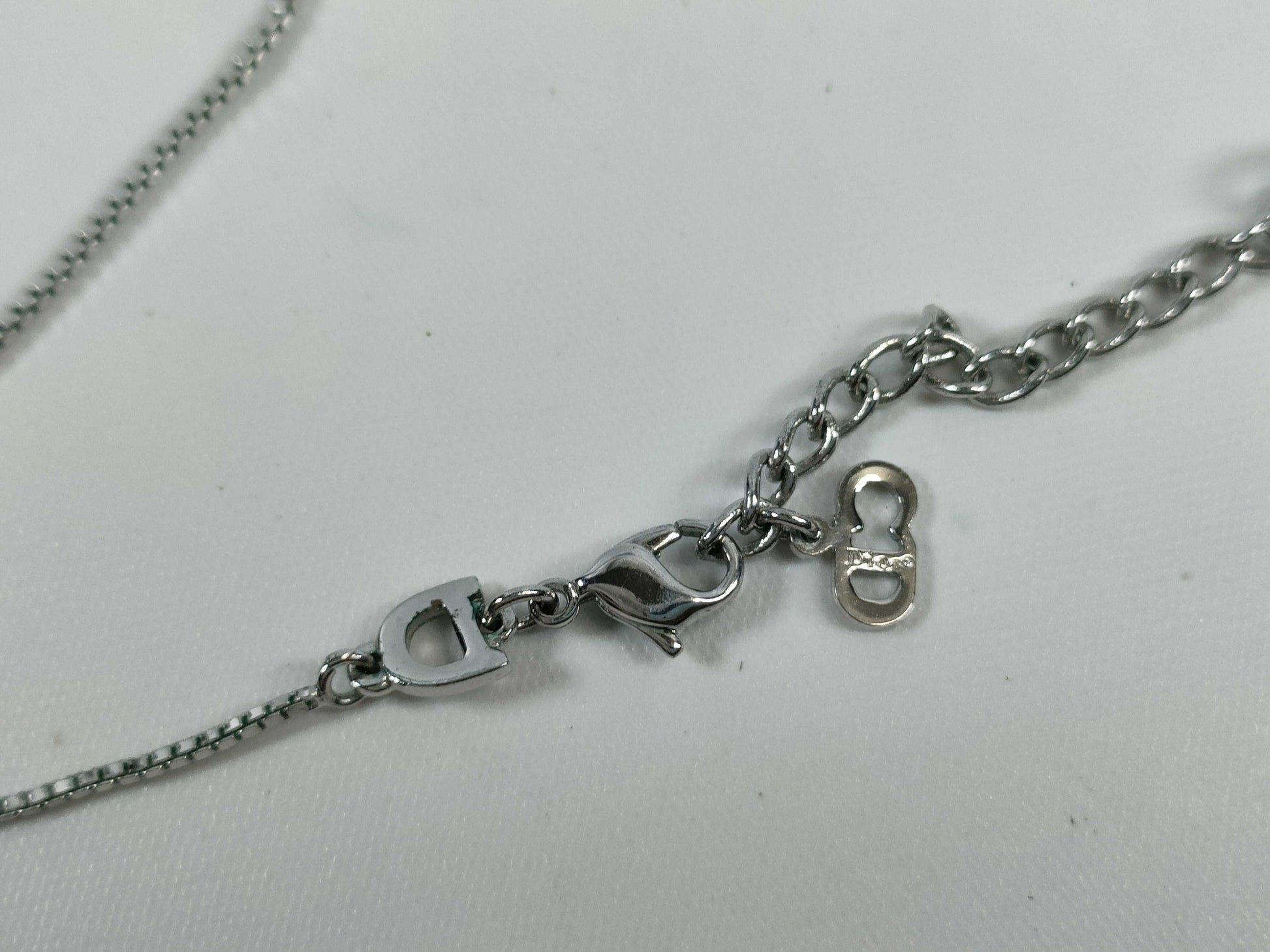 Dior Dior logo plate necklace