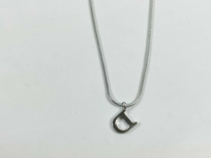 Dior D logo necklace