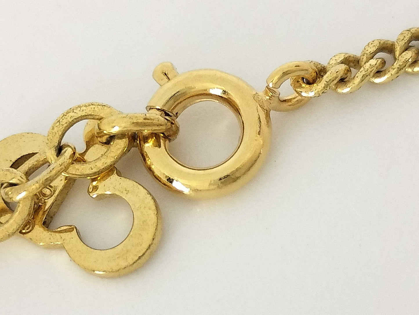 Dior CD logo rhinestone necklace