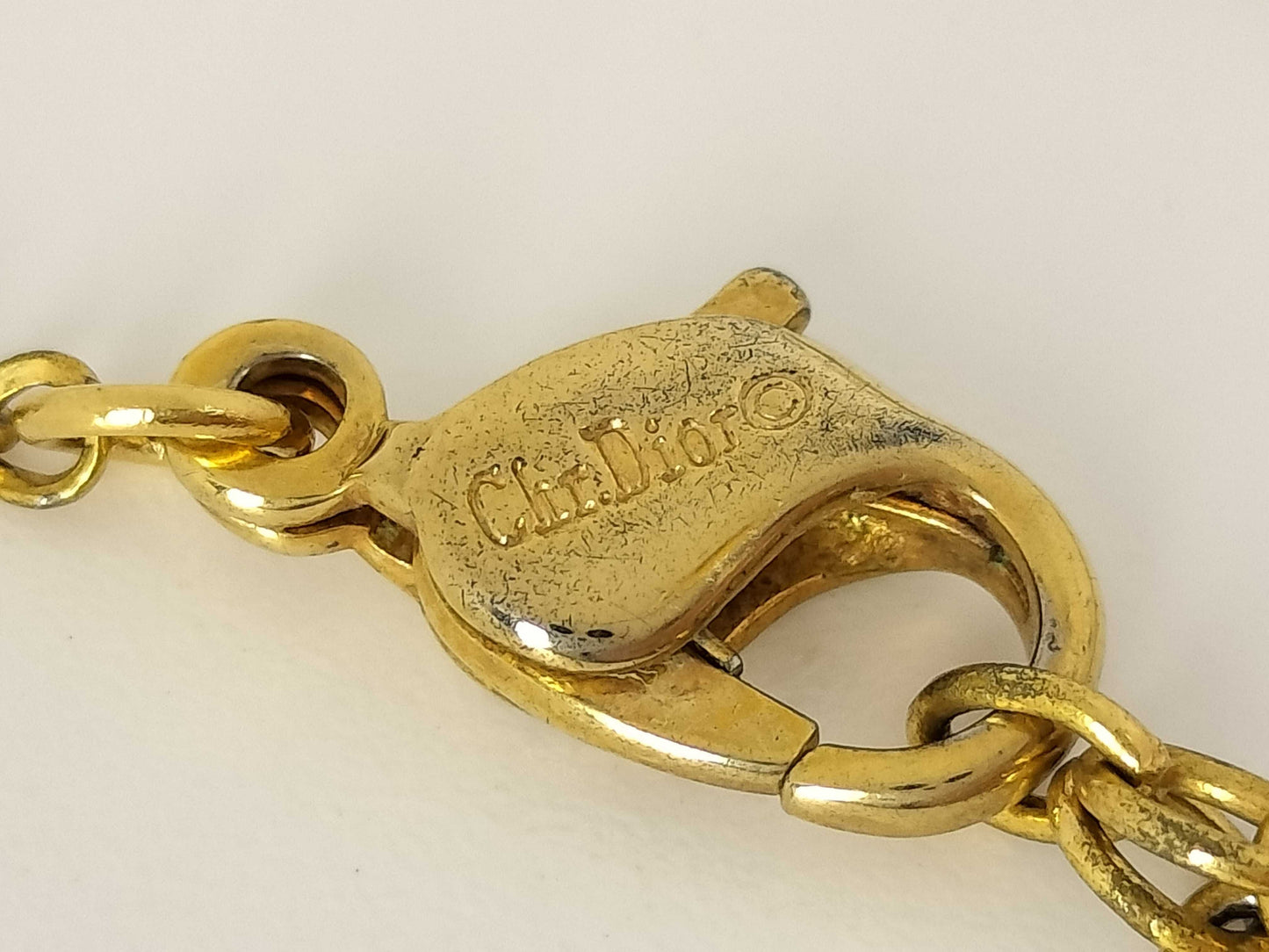 Dior CD Heart Rhinestone Necklace