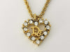 Dior Dior Logo Heart Rhinestone Necklace