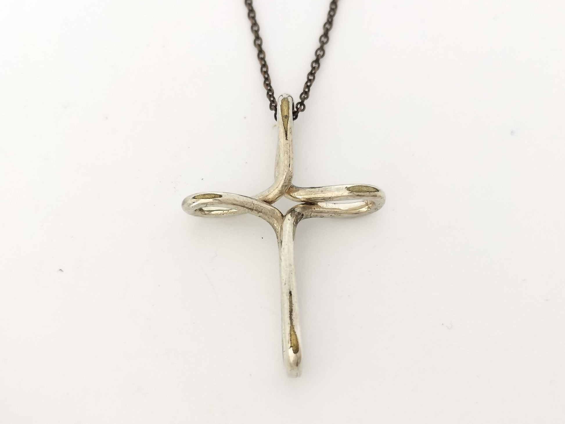 Tiffany & Co. Cross Motif Silver Necklace