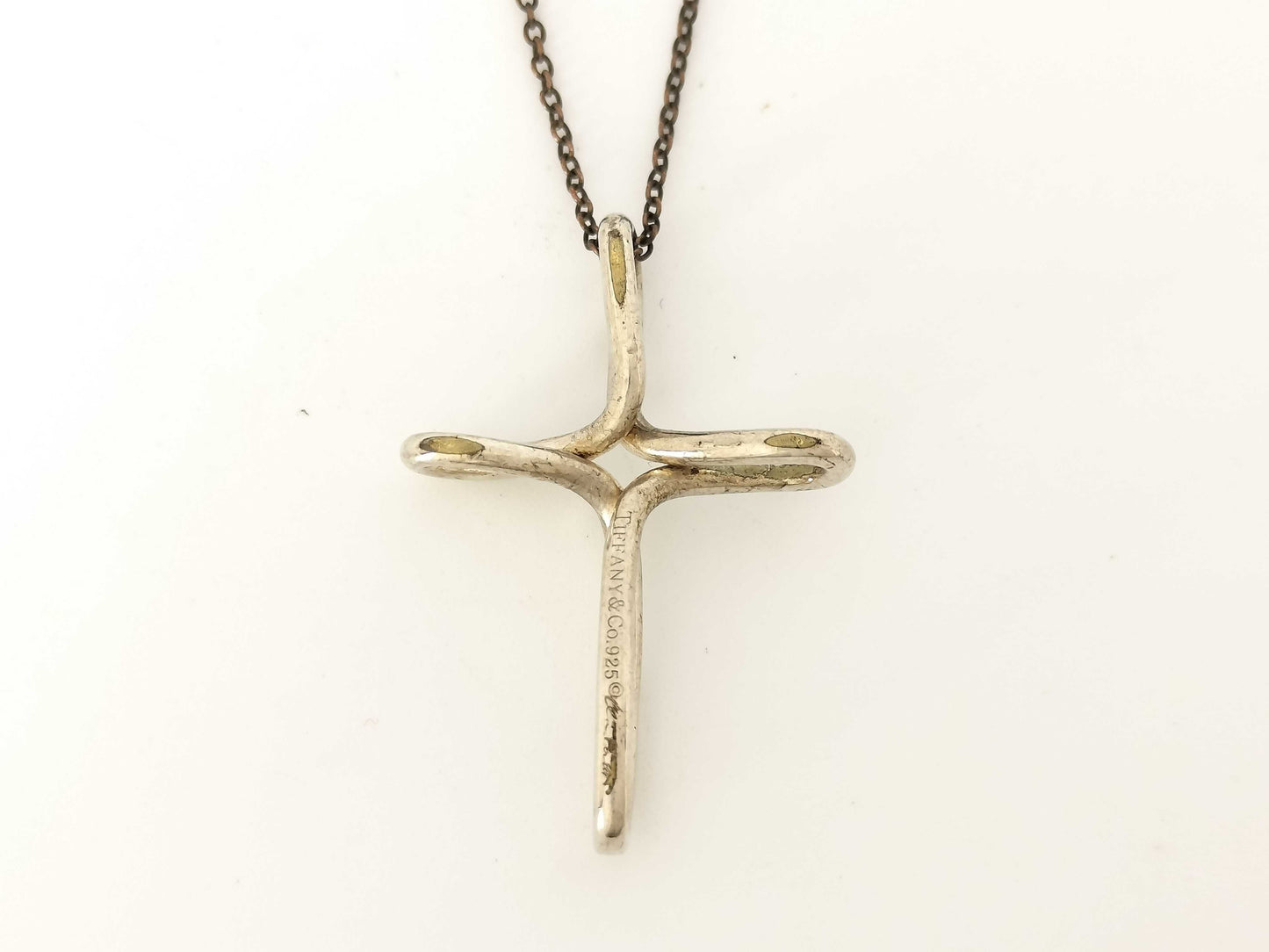 Tiffany & Co. Cross Motif Silver Necklace