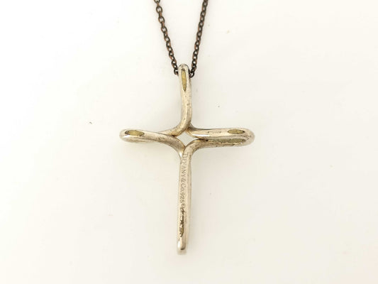 Tiffany & Co. Cross Motif Silver Necklace