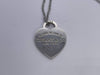 Tiffany & Co. SV925 Return to Heart Tag Necklace Pendant, Approx. 7.1g