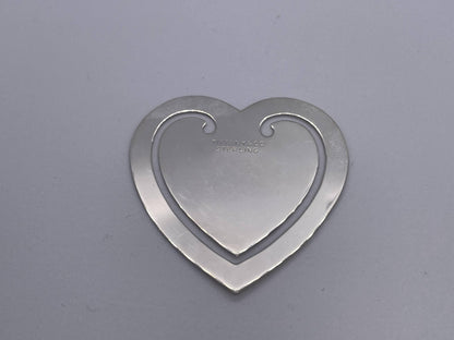 Tiffany & Co. Tiffany SV925 Heart Tag Money Clip Bookmark Charm, Approx. 8.8g