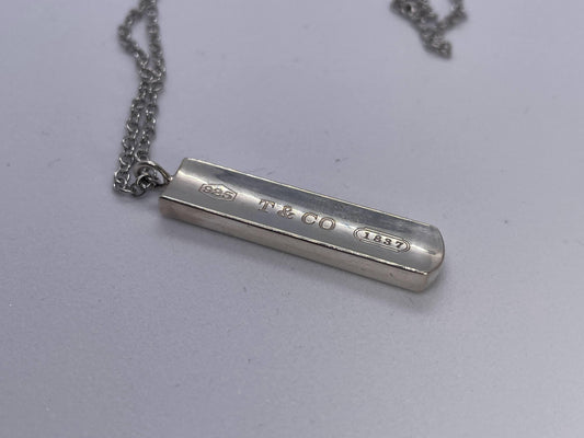 Tiffany & Co. SV925 Narrow Bar Pendant Top, Approx. 8.5g