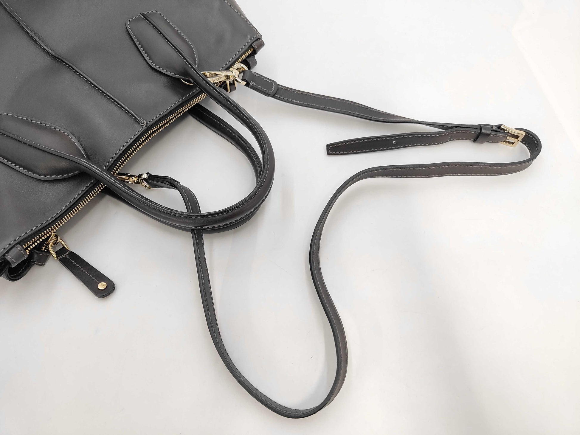 TODS Leather D-Styling D-Bag 2-Way Handbag Black