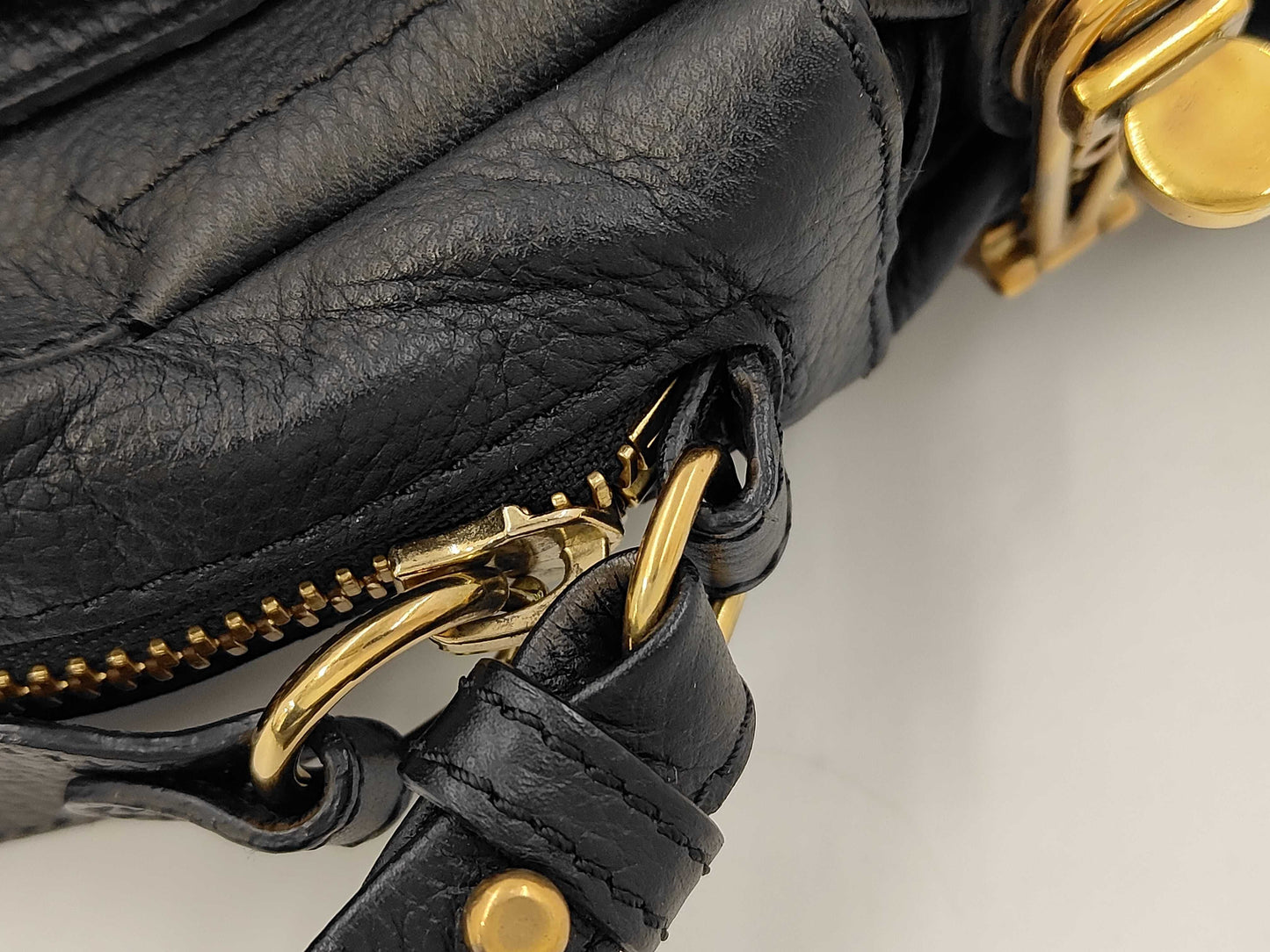 Chloe Leather Paraty 2-Way Handbag, Black