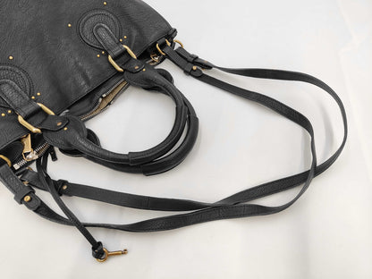 Chloe Leather Paddington 2-Way Tote Bag, Black, Handbag