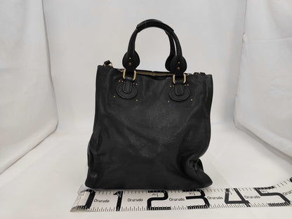 Chloe Leather Paddington 2-Way Tote Bag, Black, Handbag