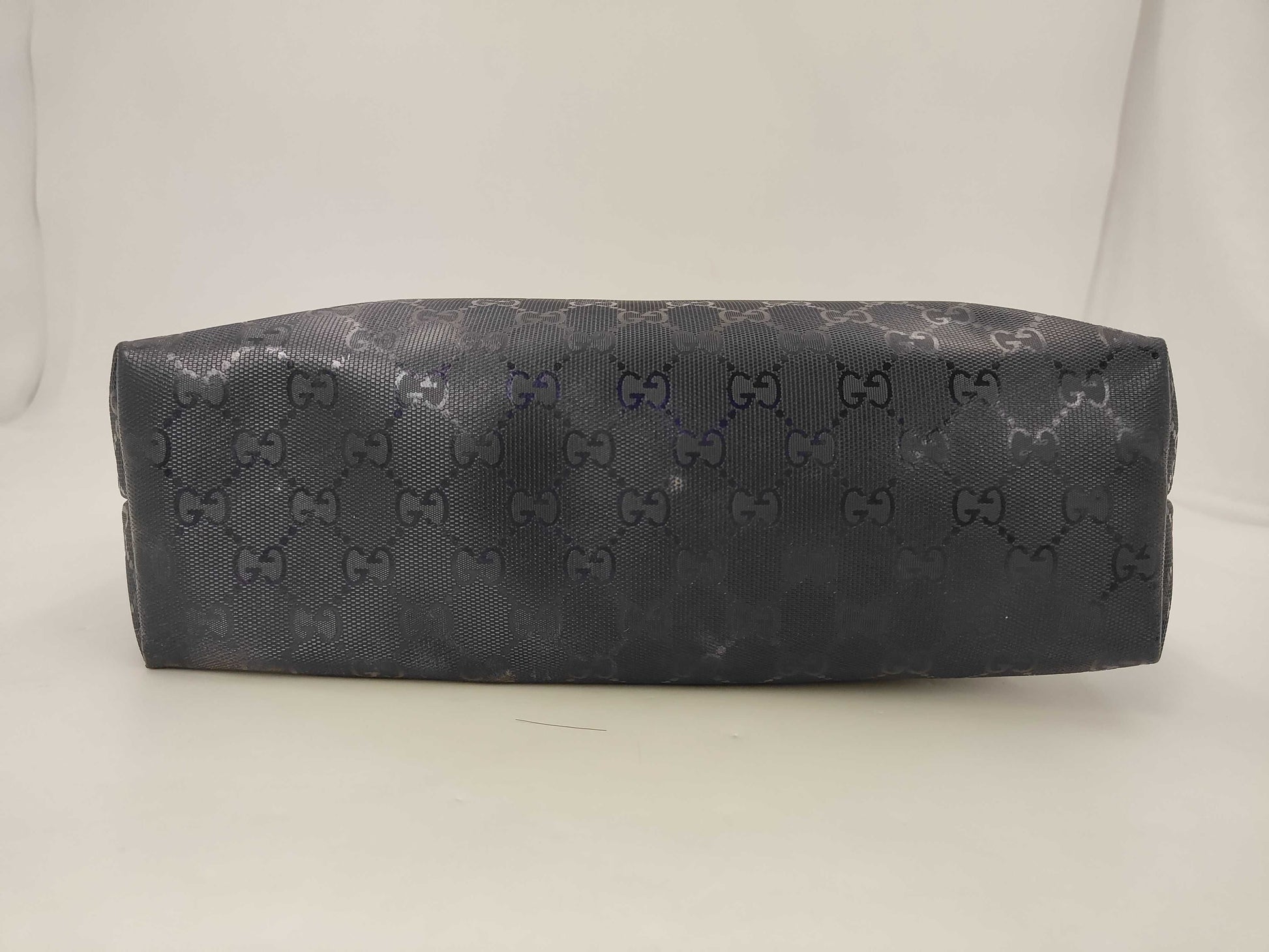 GUCCI GG Supreme 211138 Purple Navy Tote Bag