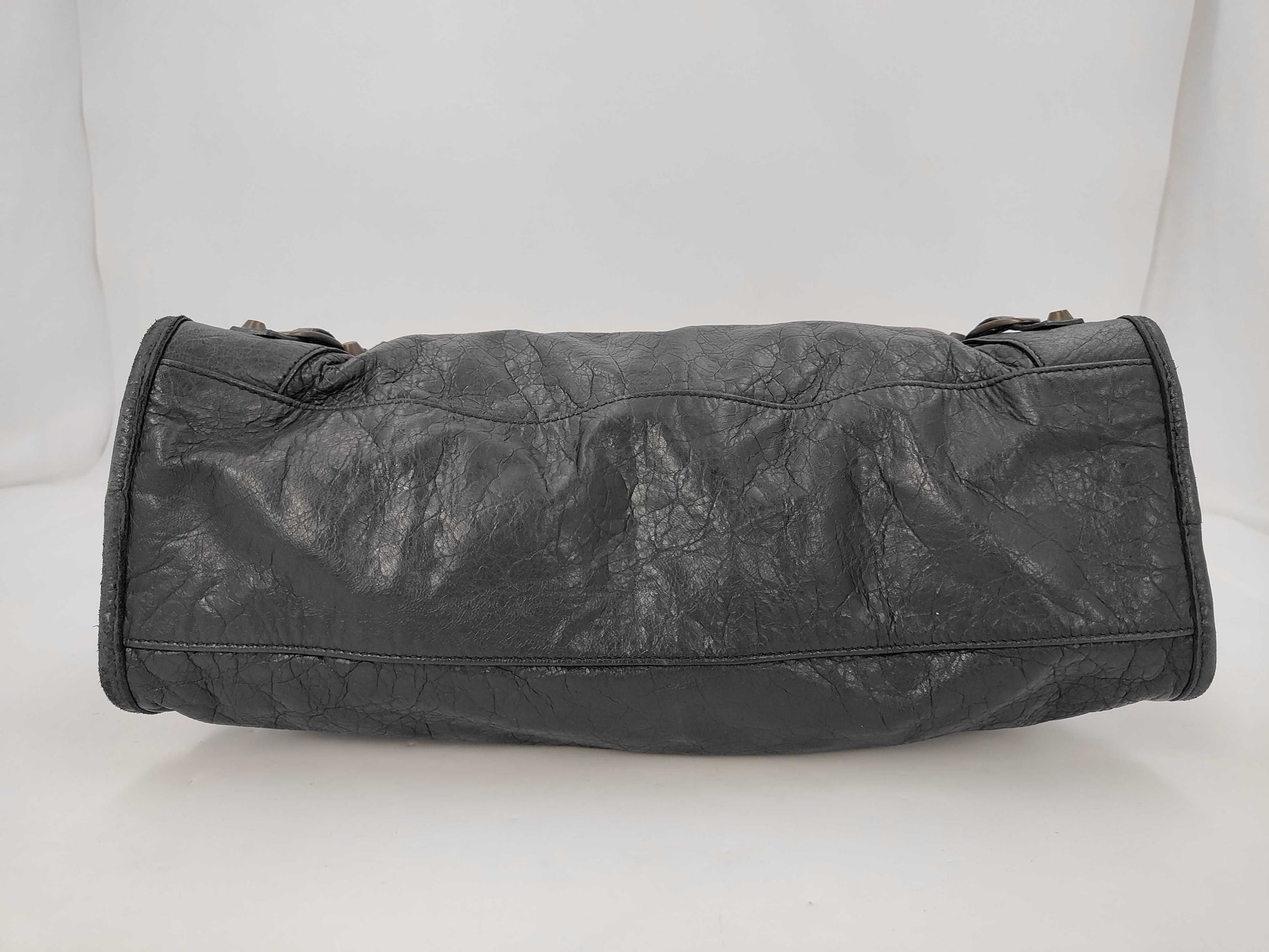 BALENCIAGA The City 115748 Leather Shoulder Bag with Black Strap and Mirror