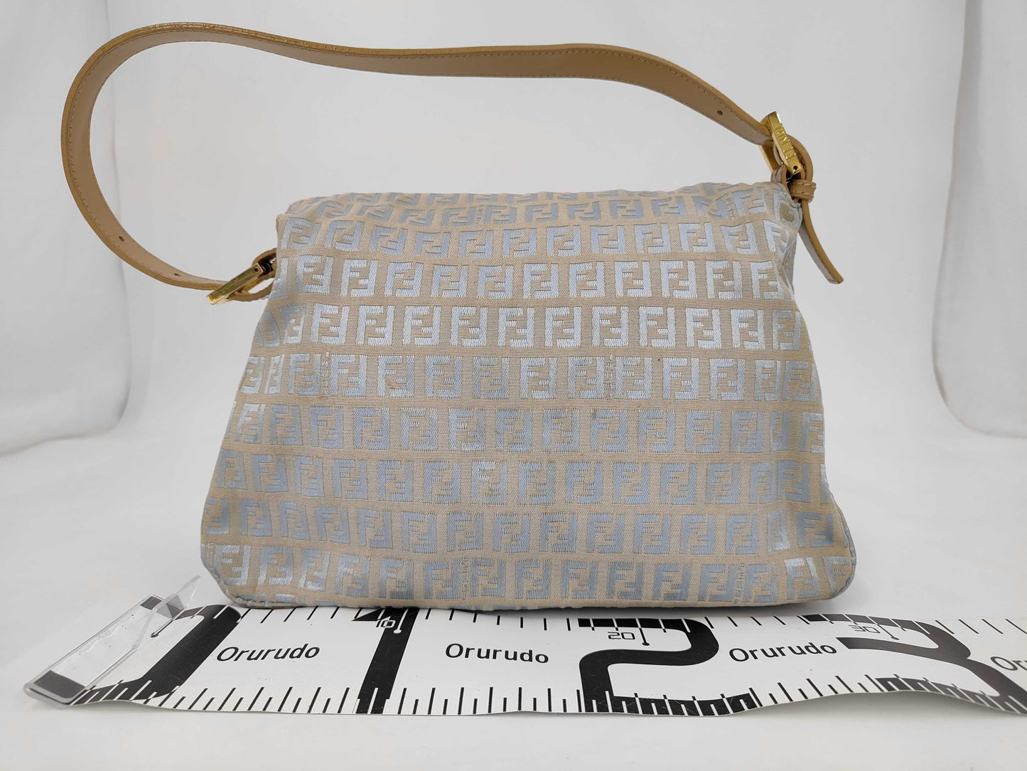 FENDI Mamma Bucket Zucchino Shoulder Bag with Gold Hardware