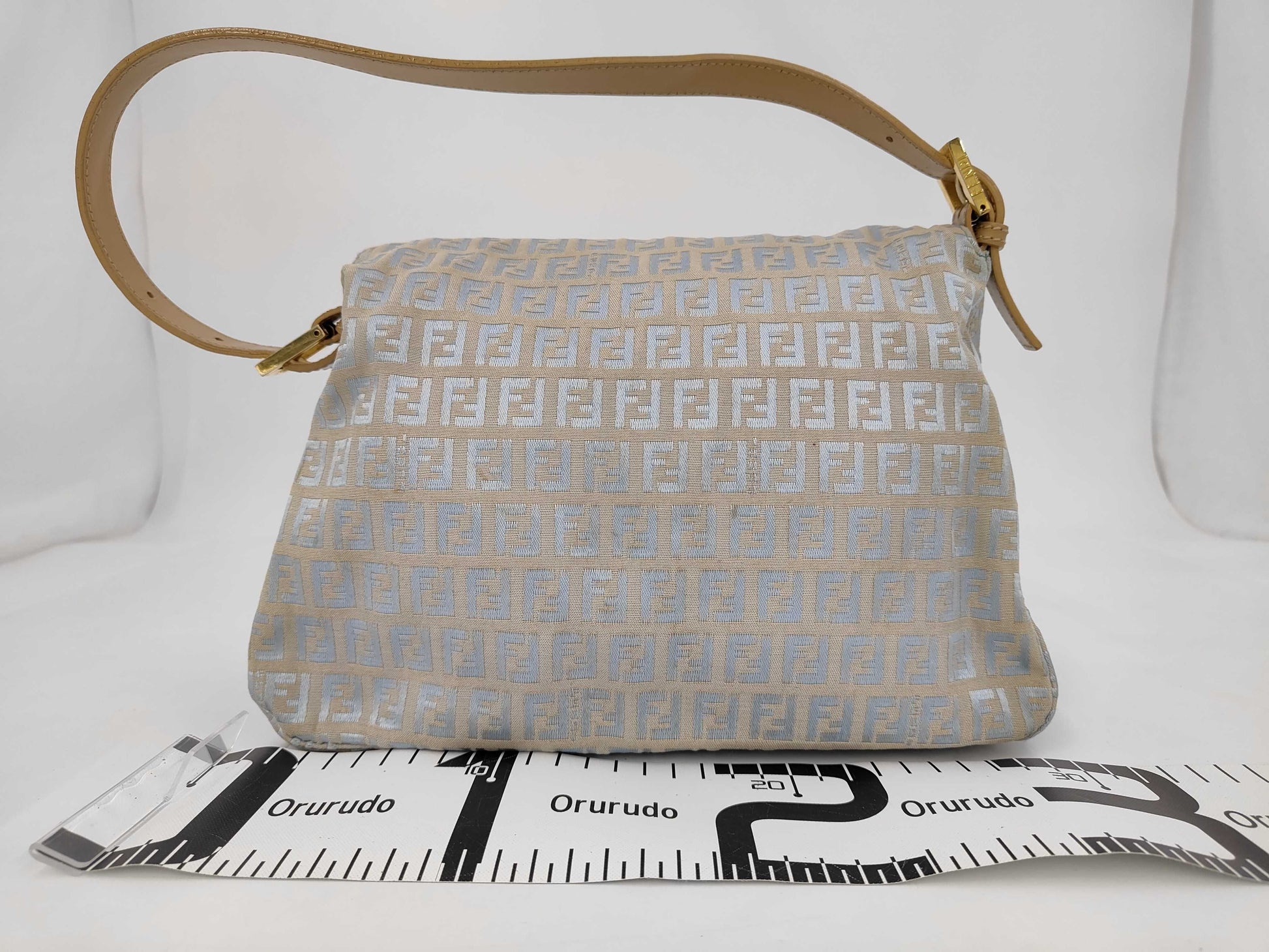 FENDI Mamma Bucket Zucchino Shoulder Bag with Gold Hardware