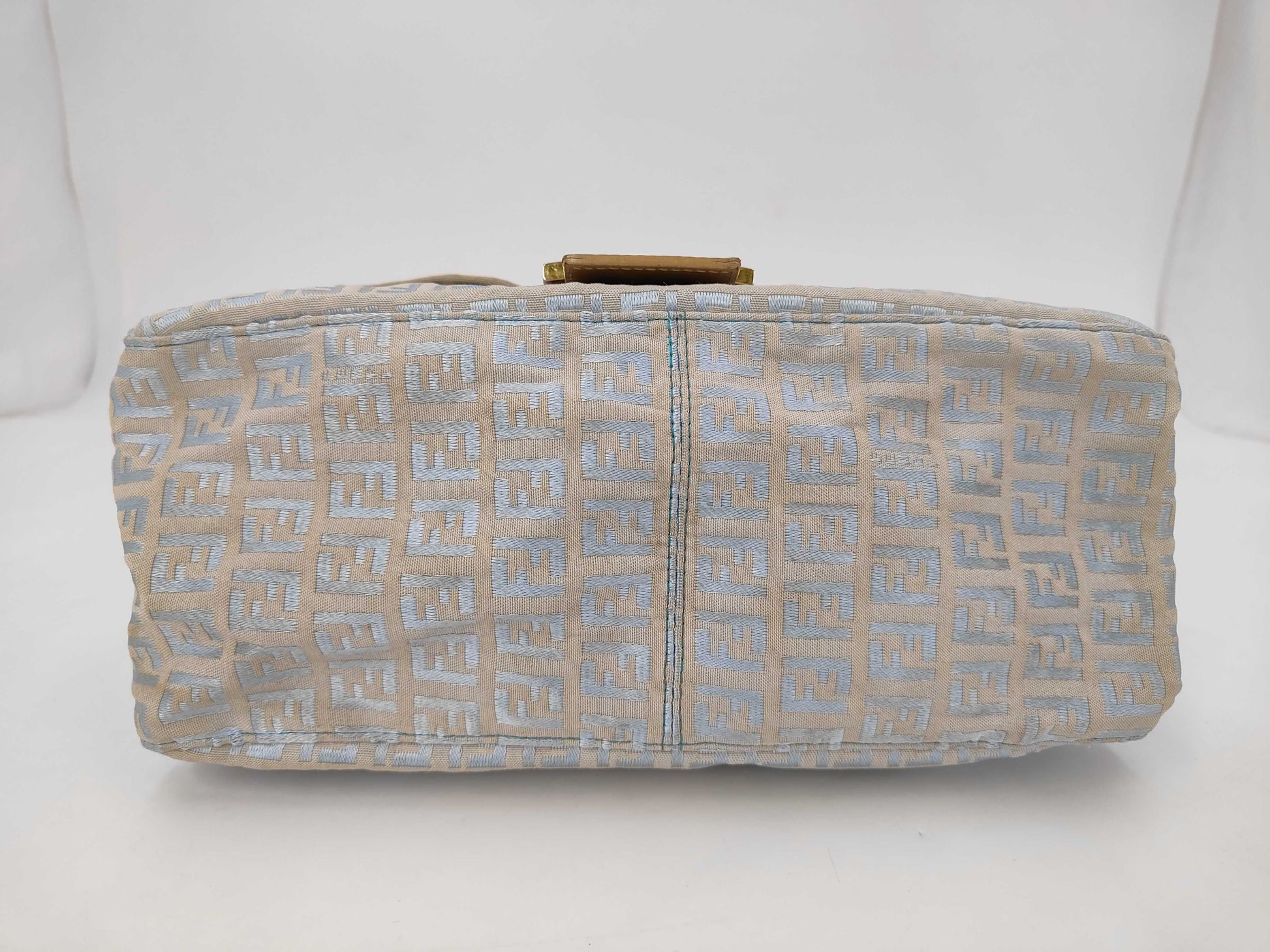 FENDI Mamma Bucket Zucchino Shoulder Bag with Gold Hardware