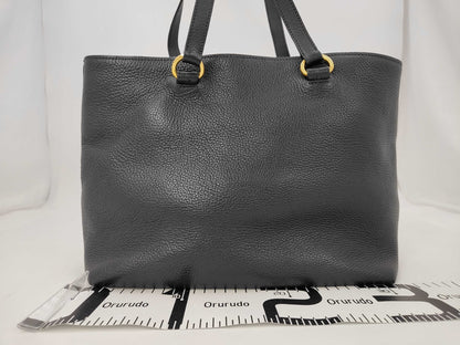 PRADA Prada logo embossed leather tote bag