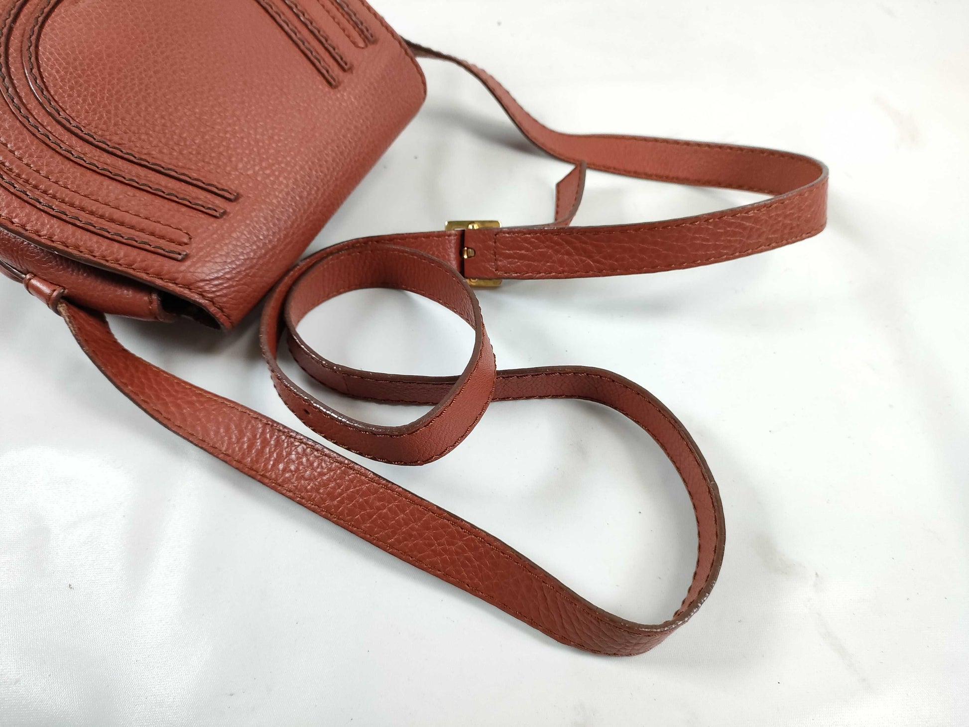 Chloe Chloe Marcie Orange Shoulder Bag