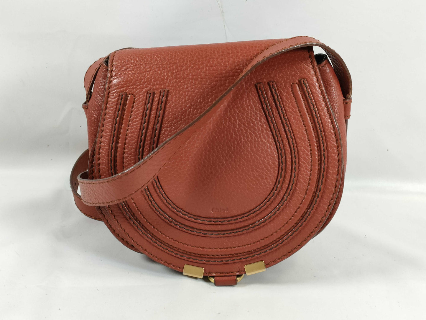 Chloe Chloe Marcie Orange Shoulder Bag