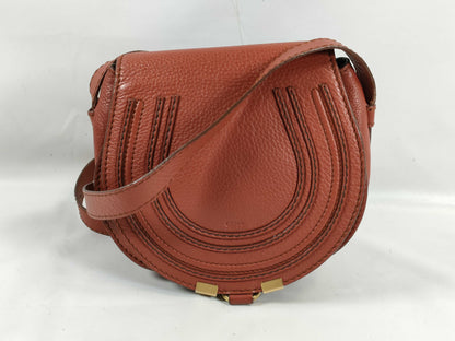 Chloe Chloe Marcie Orange Shoulder Bag