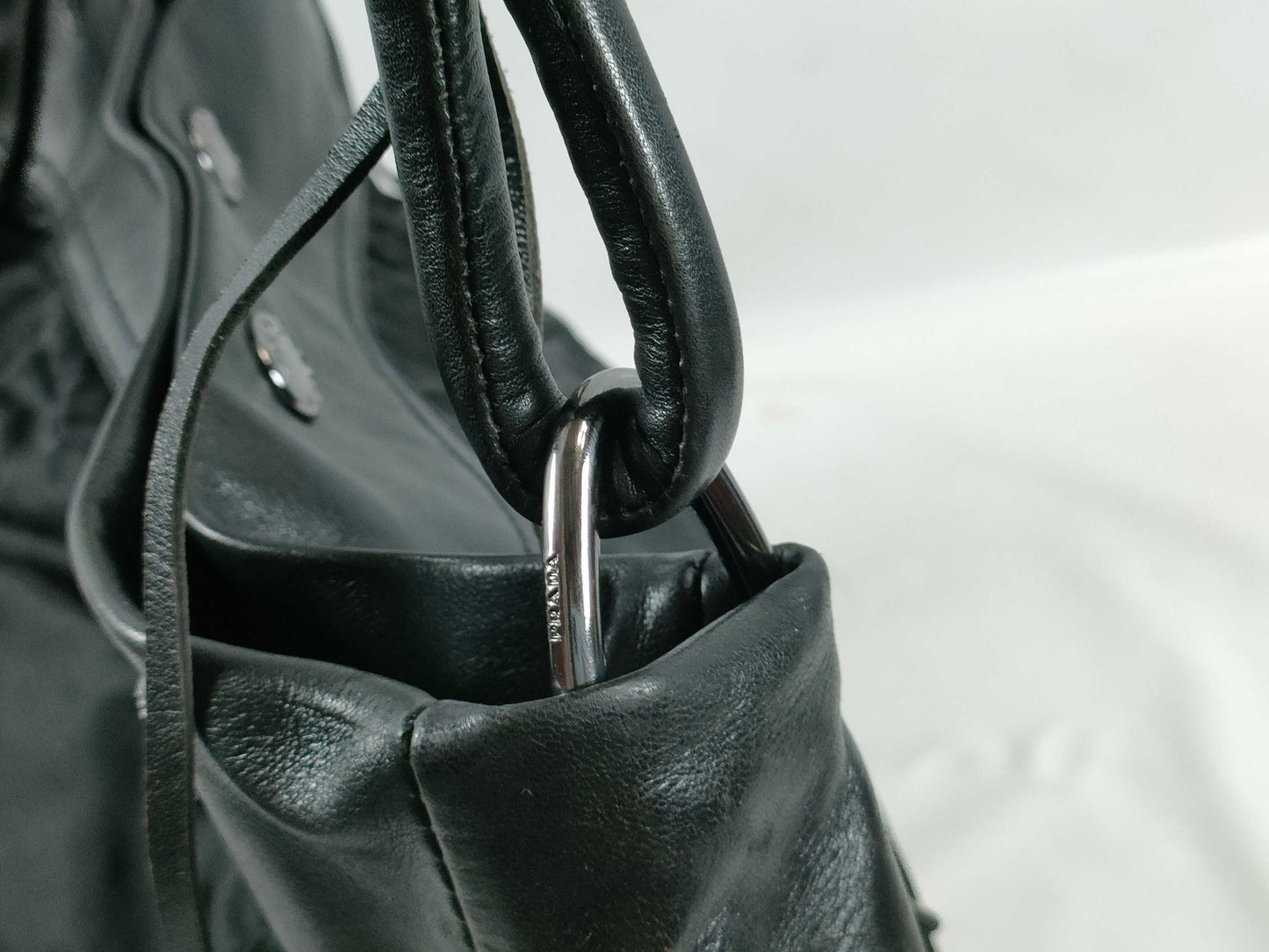 PRADA Nylon and Leather One-Shoulder Bag Shoulder Bag