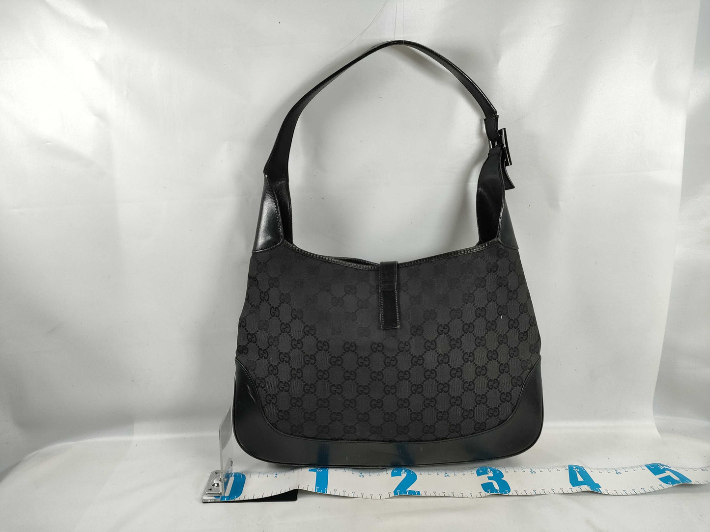 GUCCI GG Canvas Jackie GG Canvas Black Shoulder Bag