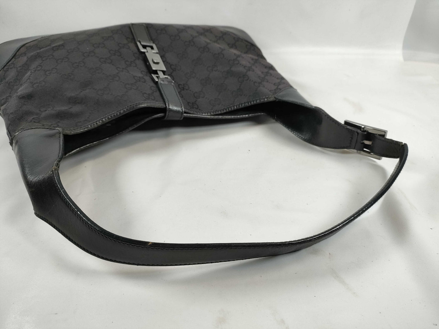 GUCCI GG Canvas Jackie GG Canvas Black Shoulder Bag
