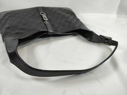 GUCCI GG Canvas Jackie GG Canvas Black Shoulder Bag