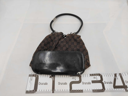 GUCCI GUCCI Gucci Ring Handle 001 3750 GG Canvas Handbag Drawstring Bag