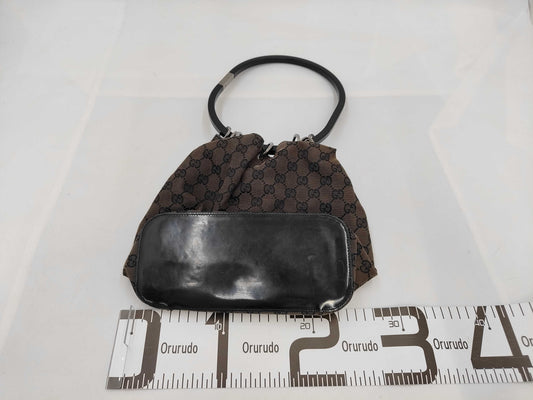 GUCCI GUCCI Gucci Ring Handle 001 3750 GG Canvas Handbag Drawstring Bag