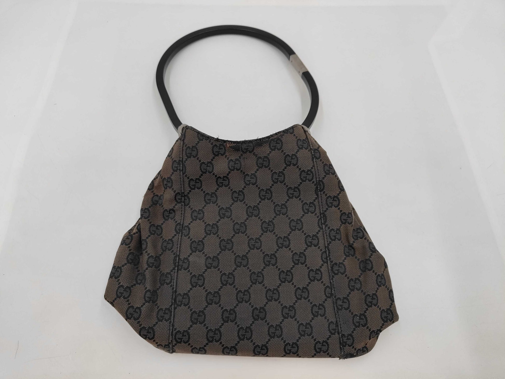 GUCCI GUCCI Gucci Ring Handle 001 3750 GG Canvas Handbag Drawstring Bag