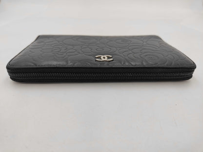 CHANEL CHANEL Organizer Camellia Coco Mark Long Wallet Leather Wallet