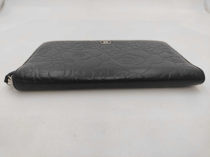 CHANEL CHANEL Organizer Camellia Coco Mark Long Wallet Leather Wallet