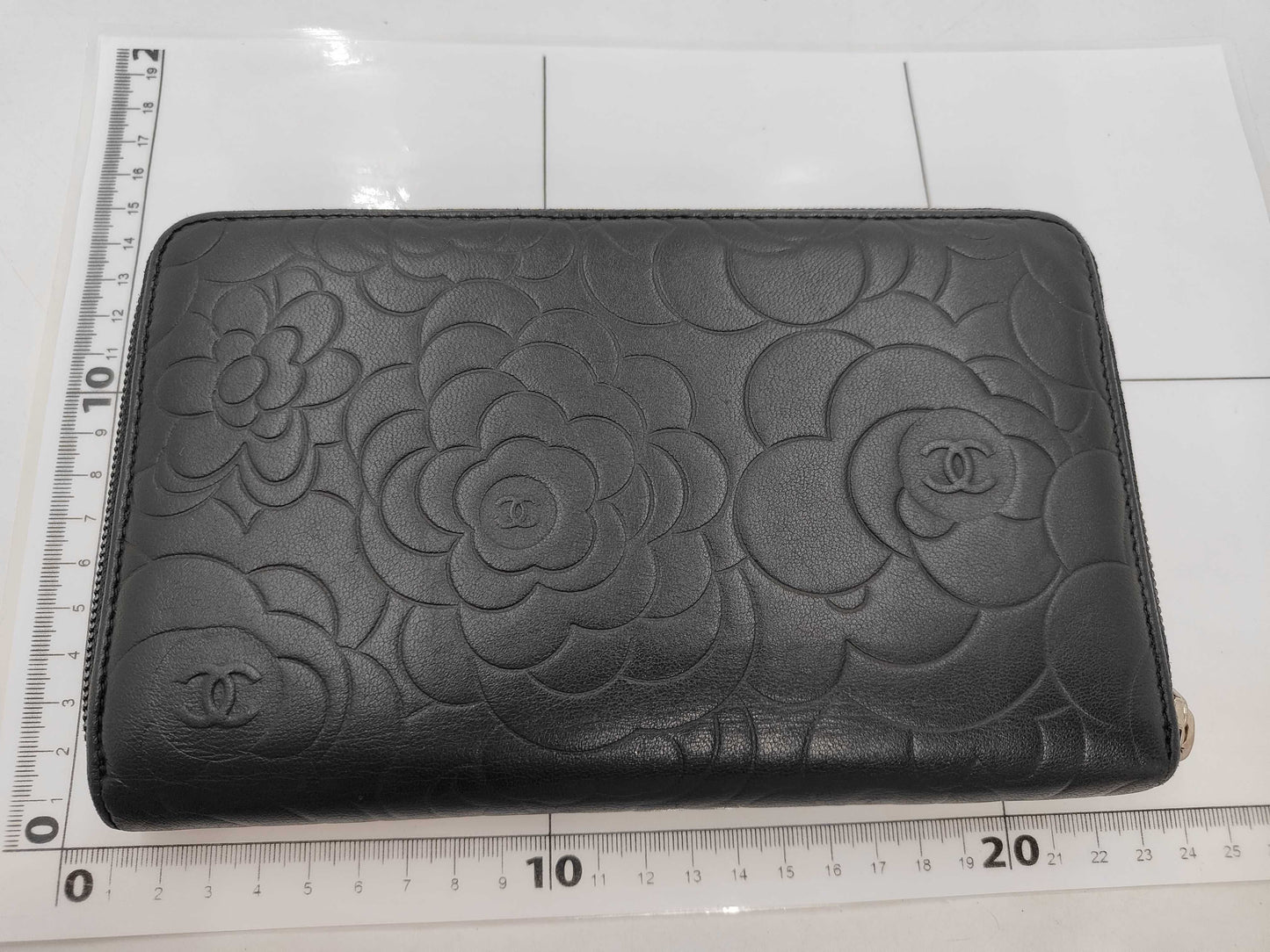 CHANEL CHANEL Organizer Camellia Coco Mark Long Wallet Leather Wallet