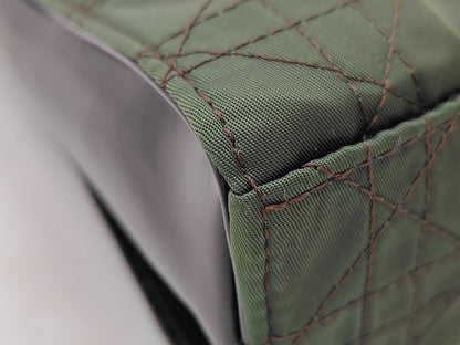 Dior Cannage Nylon Khaki Tote Bag