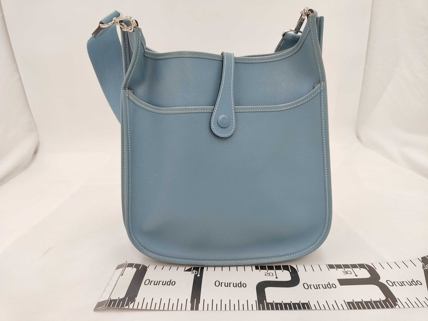 HERMES Evelyn Evelyn II Epson PM Blue Jean Shoulder Bag