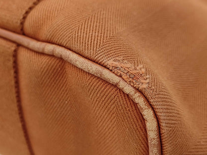 HERMES Toile Chevron/Leather Valparaiso PM. Accessories: Pouch and Tote Bag.